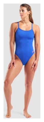 Bañador de una pieza para mujer con espalda descubierta Challenge Back azul oscuro 