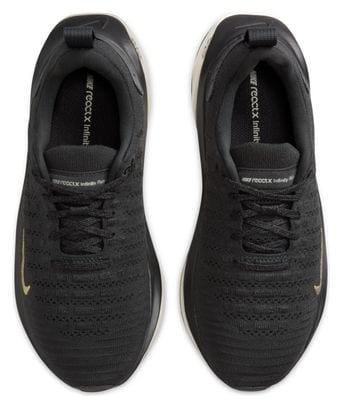 Nike ReactX Infinity Run 4 Dames Hardloopschoenen Zwart Goud