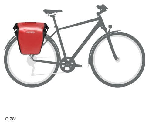 Bolsa para bicicleta Ortlieb Back-Roller Core 20L Rojo Negro