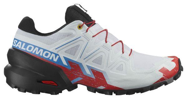 Chaussures de Trail Salomon Speedcross 6 Blanc Rouge Femme