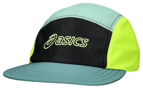 Gorra Asics 5 Paneles Verde/Amarillo