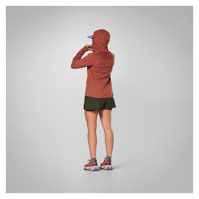 Felpa con cappuccio Salewa Pedroc 3 da donna, rossa