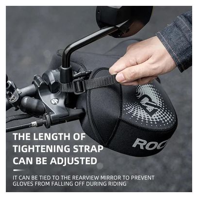 Gloves warm windproof in fleece black
