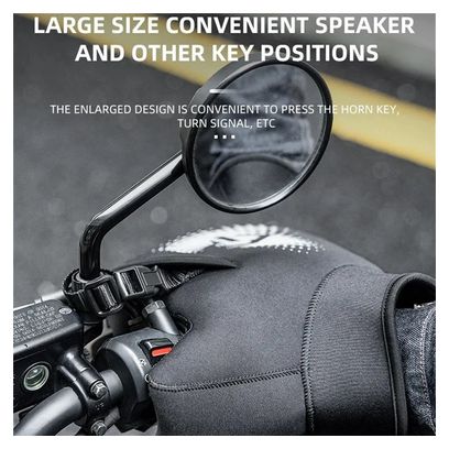 Gloves warm windproof in fleece black