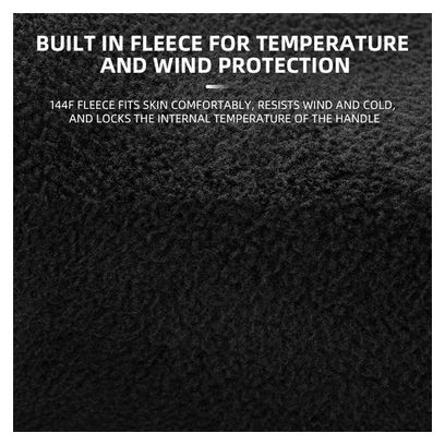 Gloves warm windproof in fleece black