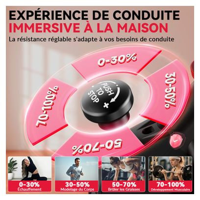 Vélo d'appartement Fitness D 10KG magnétique rouge