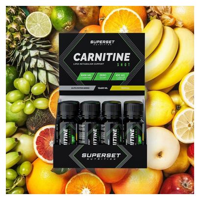 Carnitine Shot (12x60ml) - Superset Nutrition - Tropical -  L-carnitine