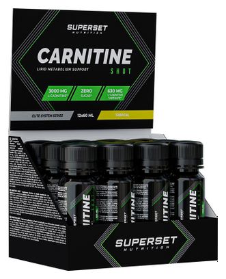 Carnitine Shot (12x60ml) - Superset Nutrition - Tropical -  L-carnitine