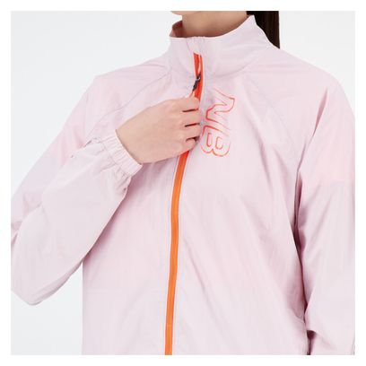 New Balance Impact Run Printed Women's Windbreaker Jacket Pink
