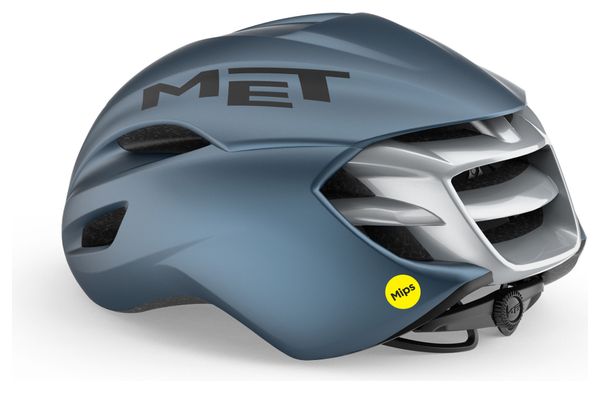MET Manta Mips Plata/Azul Casco de carretera unisex