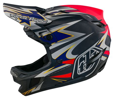 Casque Intégral Troy Lee Designs D4 Carbone Mips Gris