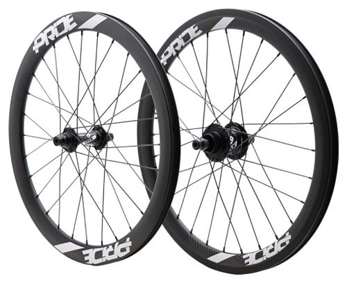 Paire de Roues Carbone Pride Gravity Mat Expert V-Brake 28H Noir