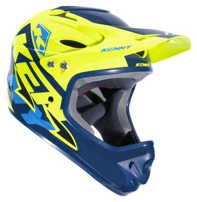 Casque Intégral Kenny Downhill Jaune Fluo/Bleu - Produit Reconditionné 