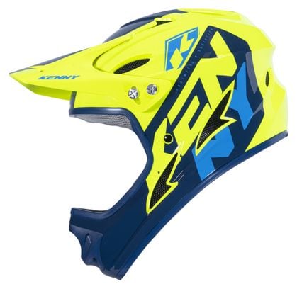 Casque Intégral Kenny Downhill Jaune Fluo/Bleu - Produit Reconditionné 