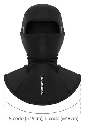 Cache-Cou et Cyclisme Coupe-Vent Doublé Polaire Balaclava noir
