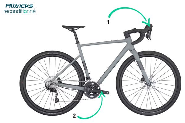 Scott Speedster Gravel 40 Bicicleta Gravel Shimano GRX 10S 700 mm Gris
