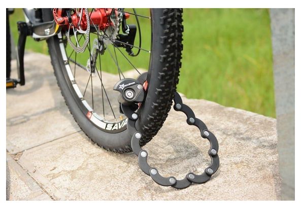 Rockbros Antivol de vélo pliable et verrouillable - noir