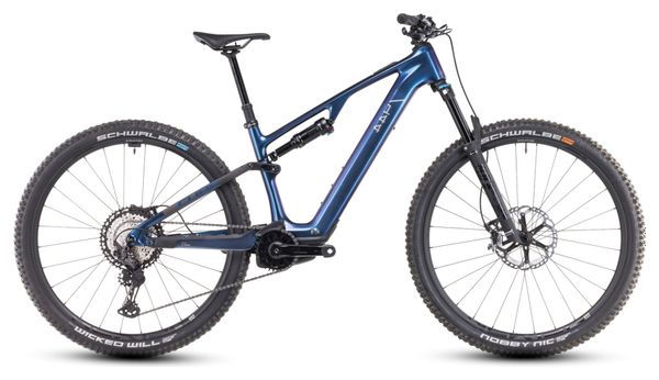 Produit Reconditionné - VTT Électrique Tout-Suspendu Cube AMS Hybrid One44 C:68X SLX 400X Shimano XT 12V 400 Wh 29'' Bleu Deepcobalt Violet 2024