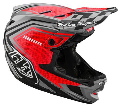 Casque Intégral Troy Lee Designs D4 Carbone Mips Sram Rouge