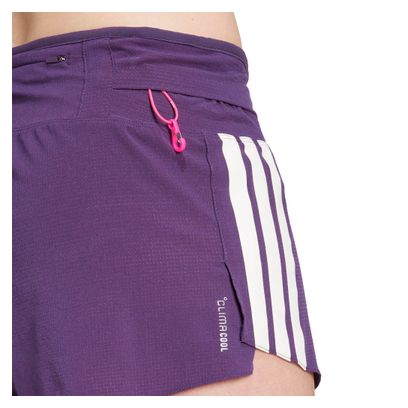 Short splité adidas Performance Adizero Gel 3in Violet Femme