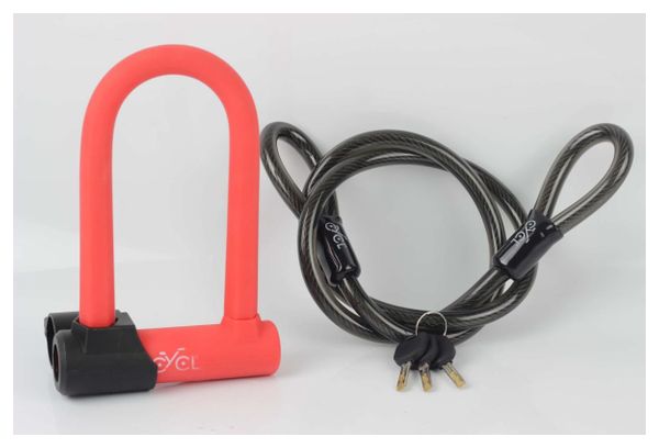 Redlock - Antivol U pour vélo + 1.20m de cable Flex