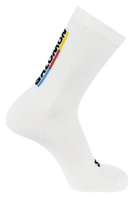 Salomon Pulse Race Flag Crew Unisex Socken Weiß