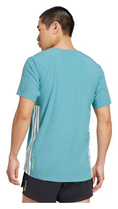 Adidas Performance Adizero Herenblauwe trui met korte mouwen
