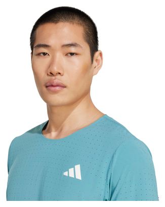 Adidas Performance Adizero Herenblauwe trui met korte mouwen