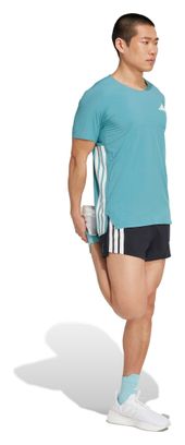 Adidas Performance Adizero Herenblauwe trui met korte mouwen
