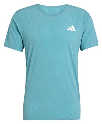 Adidas Performance Adizero Herenblauwe trui met korte mouwen