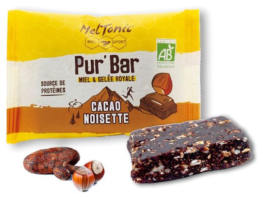 Meltonic Pur'Bar Biologische Cacao &amp; Hazelnoot Energiereep 50g