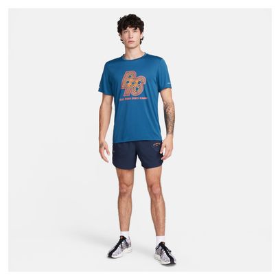 Camiseta de manga corta Nike Rise 365 BRS Azul Naranja