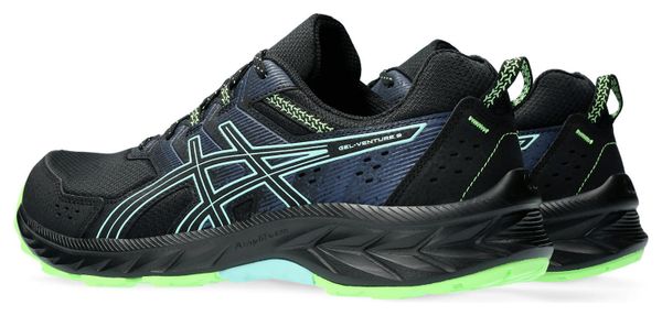 Asics Gel Venture 9 Black Green Trail Running Shoes