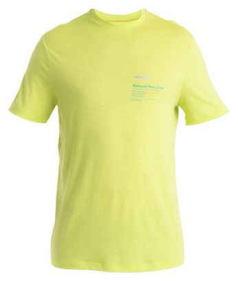 Icebreaker Merinos 150 Tech Lite III Natural Run Club 2.0 Technical T-Shirt Yellow