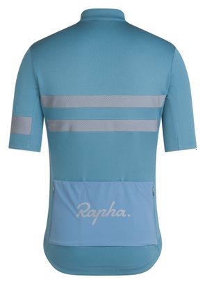 Maillot Manches Courtes Rapha Brevet Bleu/Gris