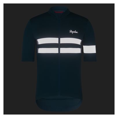 Maillot Manches Courtes Rapha Brevet Bleu/Gris