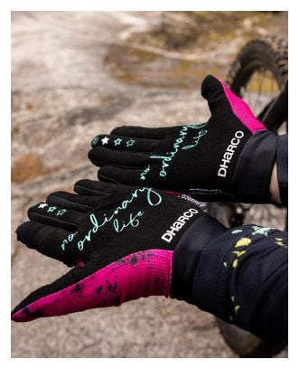 Dharco Trail Guantes largos para mujer Negro/Rosa