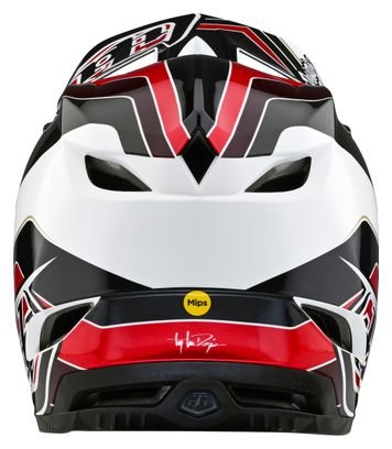 Casco integrale Troy Lee Designs D4 Polyacrylite Grigio/Rosso