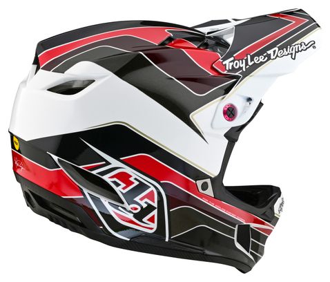 Troy Lee Designs D4 Polyacrylite Grey/Red full-face helmet