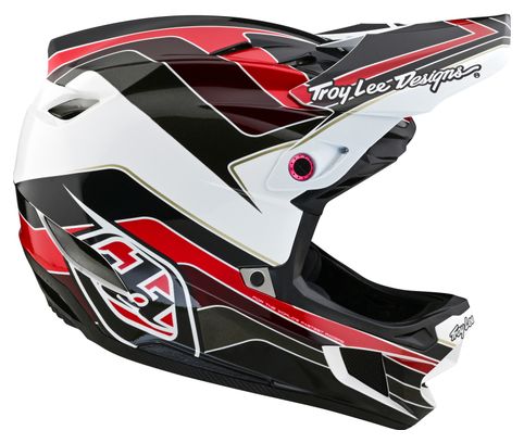 Troy Lee Designs D4 Polyacrylite Grey/Red full-face helmet