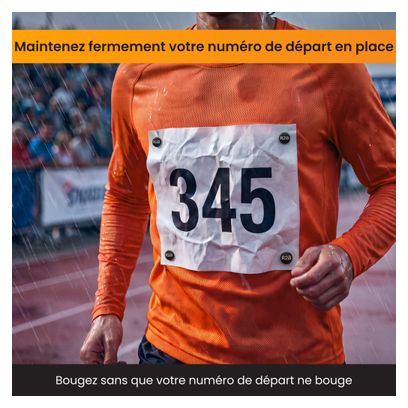 Aimants pour dossard de course - Lot de 8 pour fixer sans épingles