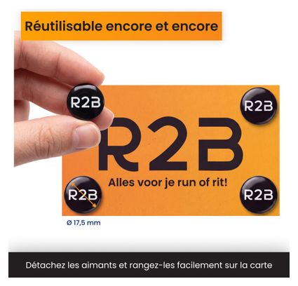 Aimants pour dossard de course - Lot de 8 pour fixer sans épingles