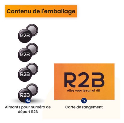 Aimants pour dossard de course - Lot de 8 pour fixer sans épingles