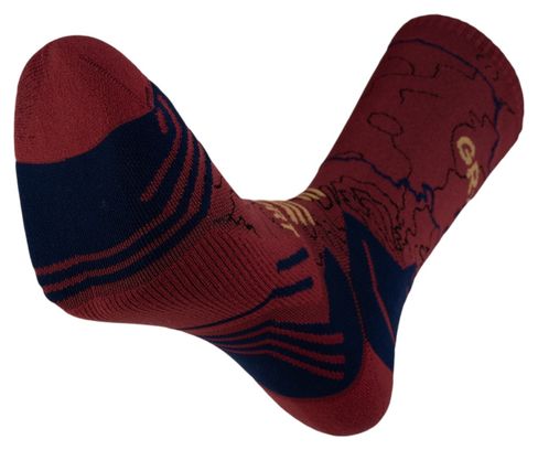 BV Sport Trek Collector GR75 High-Top Socks - Red/Blue
