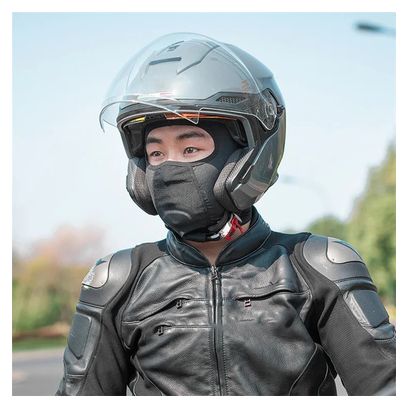 Cagoule balaclava de cyclisme gris foncé sans ouverture pour lunettes