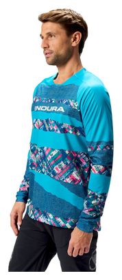 Maillot de manga larga Endura Patchwork Hombre Edición Limitada Azul
