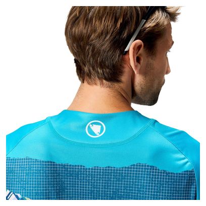 Maillot de manga larga Endura Patchwork Hombre Edición Limitada Azul