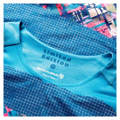 Maillot de manga larga Endura Patchwork Hombre Edición Limitada Azul