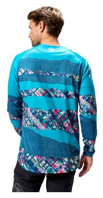 Maillot de manga larga Endura Patchwork Hombre Edición Limitada Azul