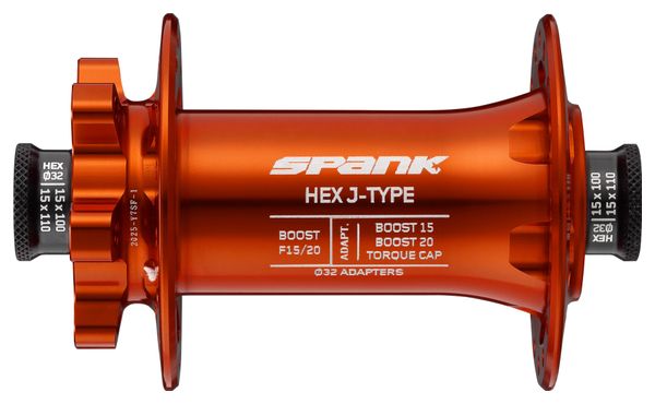 Buje delantero Spank HEX J-Type I Boost 15x110 I 32 H Naranja